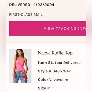 Navea ruffle top free people size medium